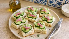 Σαντουιτσάκια με αγγούρι και τυρί κρέμα: δροσερό σνακ για γραφείο ή σχολείο